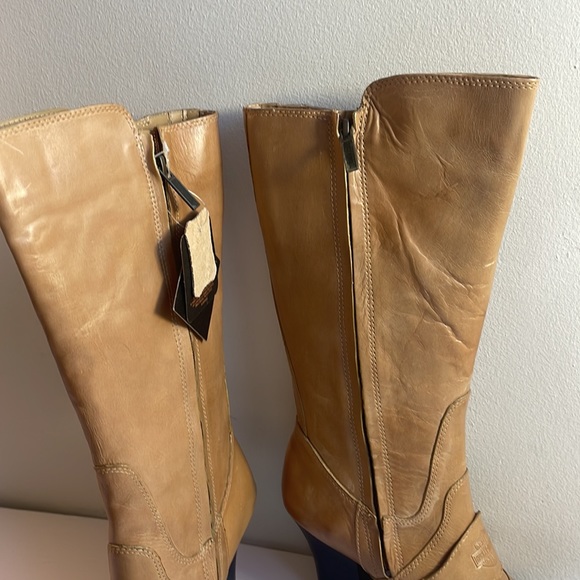 Tan Leather Harley-Davidson Heeled Boots NWT Size 6 - Picture 10 of 13